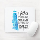 Nautical Blue Waterverf Mousepad voor papa Muismat (Met muis)