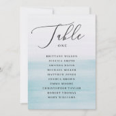 Nautical Blue Wedding Seating Chart. Elegant Ocean Kaart (Voorkant)