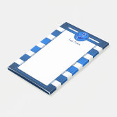Nautical Blue White Anchor Log Post-it® Notes (Schuin)