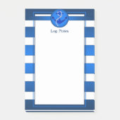 Nautical Blue White Anchor Log Post-it® Notes (Voorkant)