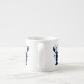 Nautical Blue White Lobster Espresso Kop (Achterkant)