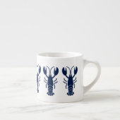 Nautical Blue White Lobster Espresso Kop (Rechts)