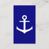 Nautical Blue & White Moving Notice Informatiekaartje (Achterkant)