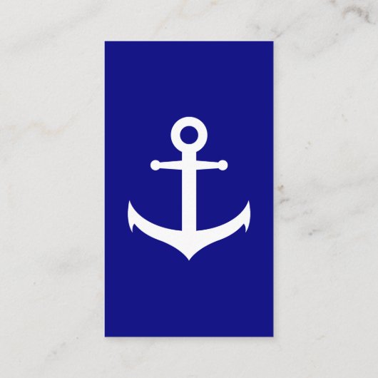 Nautical Blue & White Moving Notice Informatiekaartje (Achterkant)