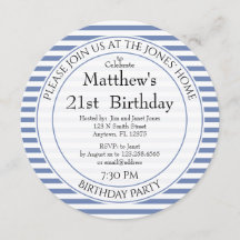 Nautical Blue/White Quirky Stripes voor alle leeft