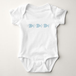 Nautical Blue White Stripe Fish Romper