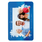 Nautical Blue Zeeen & Greetings Ocean Photo Lijst Magneet (Verticaal)