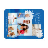 Nautical Blue Zeeen & Greetings Ocean Photo Lijst Magneet (Horizontaal)