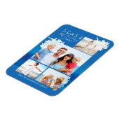 Nautical Blue Zeeen & Greetings Ocean Photo Lijst Magneet (Linkerzijde)