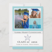 Nautical Blue Zeester congratulate afstudeerders Kaart (Voorkant)