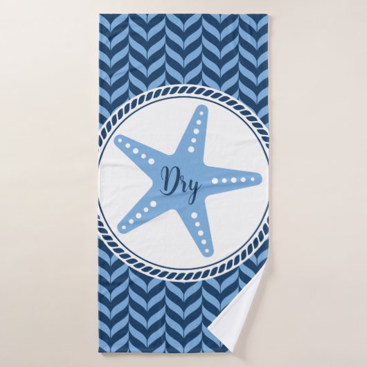 Nautical Blue Zeester kust- Badhanddoek (Badhanddoek)