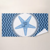 Nautical Blue Zeester kust- Badhanddoek (Badhanddoek)