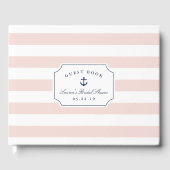 Nautical Blush & Navy Vrijgezellenfeest Gastenboek (Voorkant)