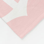 Nautical blush roze & white anchorman fleece deken (Hoek)