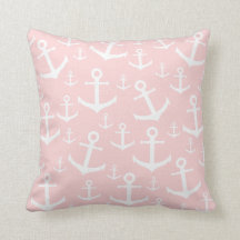Nautical blush roze & white anchorman