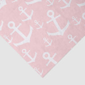 Nautical blush roze & white anchorman tissuepapier (Detail)