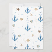 Nautical Boat Ahoy Het is Twin Boys Baby shower  Kaart (Achterkant)