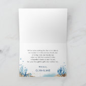 Nautical Boat Ahoy Het is Twins Boys Baby shower Bedankkaart (Binnen)