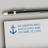 Nautical  Boat Anchor Address of Text Zelfinktende Stempel