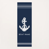 Nautical Boat Anchor and Name Custom Yogamat (Voorkant)