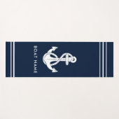 Nautical Boat Anchor and Name Custom Yogamat (Voorkant (horizontaal))
