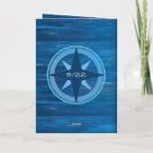 Nautical Boat Anchor and Seahorse Happy Birthday Kaart (Achterkant)