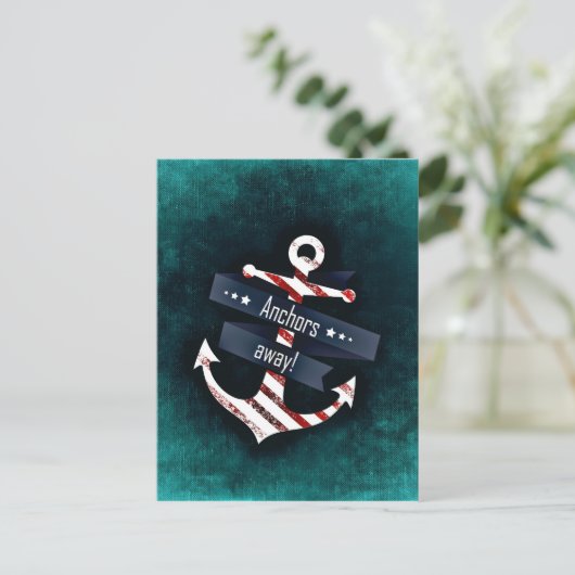 Nautical Boat Anchor Briefkaart (Staand voorkant)