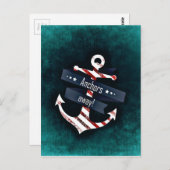 Nautical Boat Anchor Briefkaart (Voorkant / Achterkant)