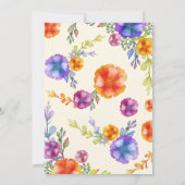 Nautical Boat Anchor Floral Blue Wedding Kaart (Achterkant)