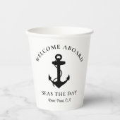 Nautical Boat Anchor Papieren Bekers (Voorkant)