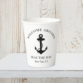 Nautical Boat Anchor Papieren Bekers