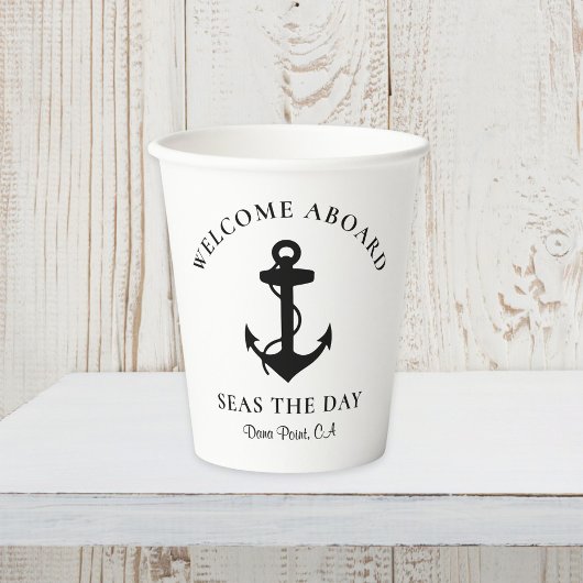 Nautical Boat Anchor Papieren Bekers