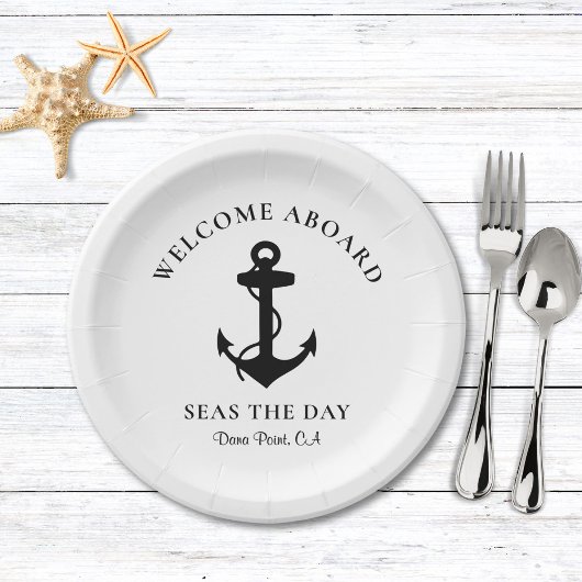 Nautical Boat Anchor Papieren Bordje