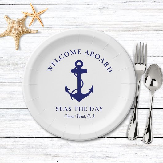 Nautical Boat Anchor Papieren Bordje