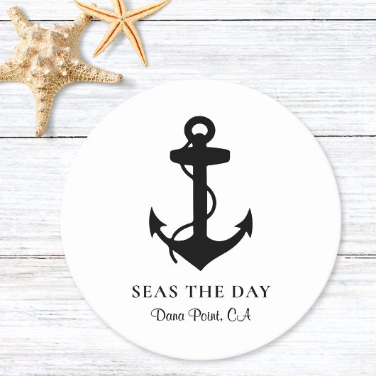 Nautical Boat Anchor Ronde Kartonnen Onderzetter