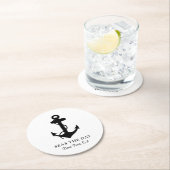 Nautical Boat Anchor Ronde Kartonnen Onderzetter (Insitu)