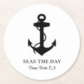 Nautical Boat Anchor Ronde Kartonnen Onderzetter (Voorkant)