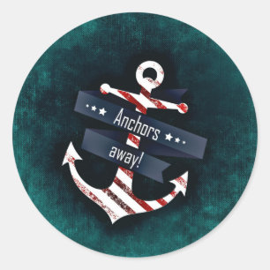 Nautical Boat Anchor Ronde Sticker