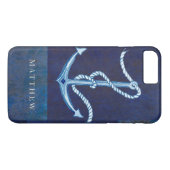 Nautical Boat Anchor, Sailing Ocean Zee Mannen Case-Mate iPhone Case (Achterkant (Horizontaal))