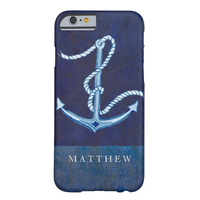Nautical Boat Anchor, Sailing Ocean Zee Mannen Case-Mate iPhone Case (Achterkant)