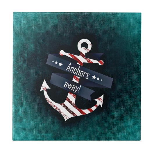 Nautical Boat Anchor Tegeltje (Voorkant)