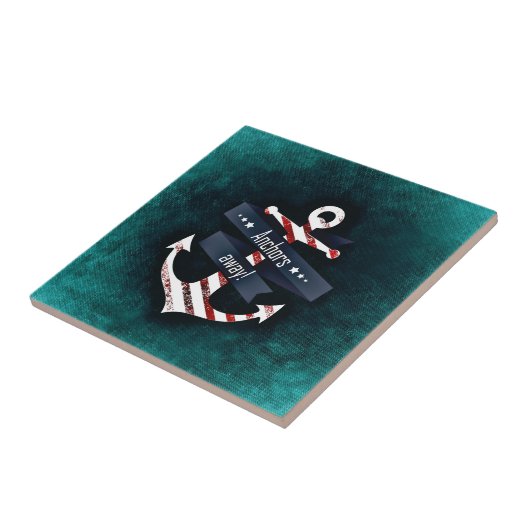 Nautical Boat Anchor Tegeltje (Zijkant)