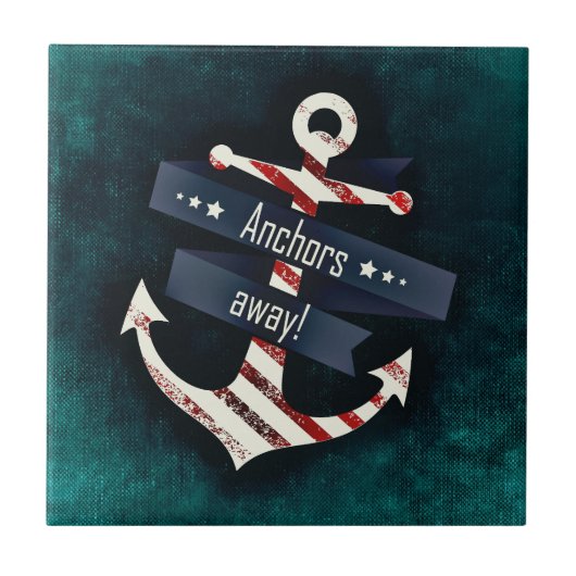 Nautical Boat Anchor Tegeltje (Voorkant)