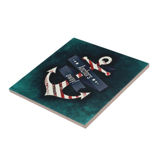 Nautical Boat Anchor Tegeltje (Zijkant)