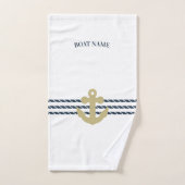 Nautical Boat Anchor, touw Bad Handdoek (Handdoek)