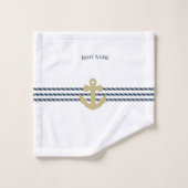 Nautical Boat Anchor, touw Bad Handdoek (Wasdoekje)