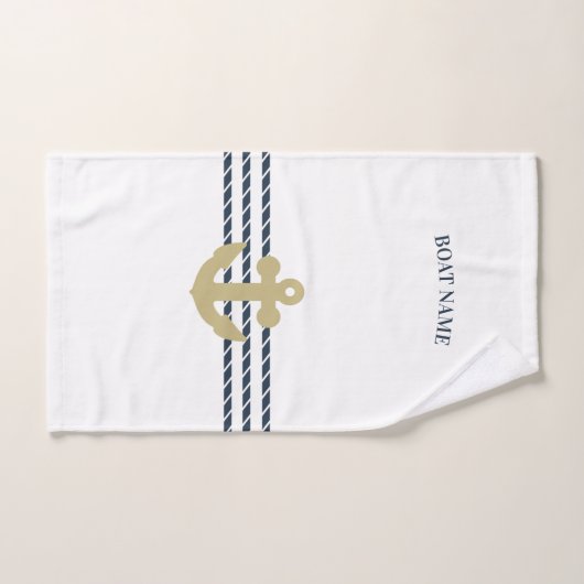 Nautical Boat Anchor, touw Bad Handdoek (Handdoek)
