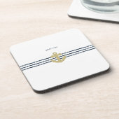 Nautical Boat Anchor, touw Bier Onderzetter (Linkerzijde)