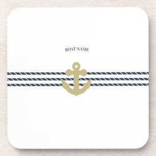 Nautical Boat Anchor, touw Bier Onderzetter