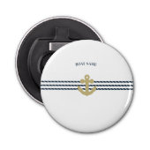 Nautical Boat Anchor, touw Button Flesopener (Voorkant)